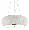 KRYSZTAŁOWA CHROMOWA LAMPA WISZĄCA GLAMOUR IDEAL LUX PASHA' SP10 082196 ŻYRANDOL KRYSZTAŁOWY CHROM